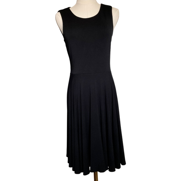Willi Smith Women's Small Black Dress Sleeveless Flared Keyhole Back - Picture 1 of 14